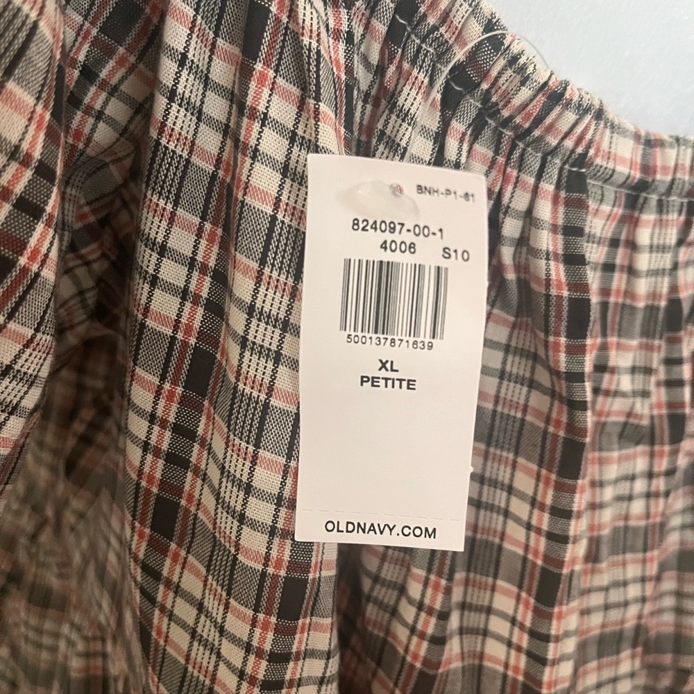 Old Navy Plaid Mini Dress - Brown and white. NWT - Picture 5 of 7